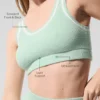 Reggiseno in maglia stile maglione Tennis Club - Menta/Bianco