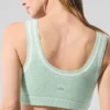 Reggiseno in maglia stile maglione Tennis Club - Menta/Bianco