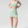 Reggiseno in maglia stile maglione Tennis Club - Menta/Bianco