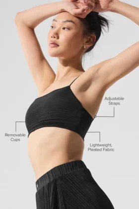 Reggiseno Micro Plisse Game On – Nero