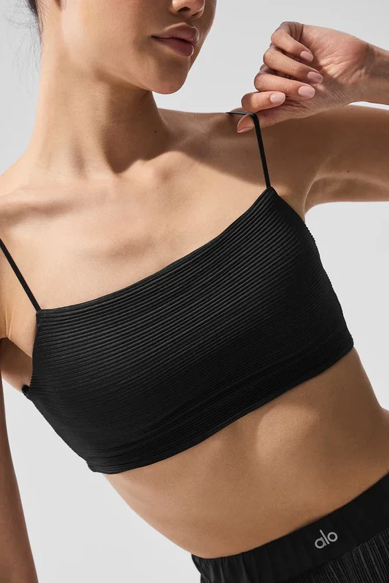 Reggiseno Micro Plisse Game On - Nero