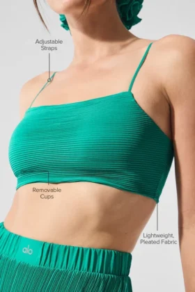 Reggiseno Micro Plisse Game on – Verde abete
