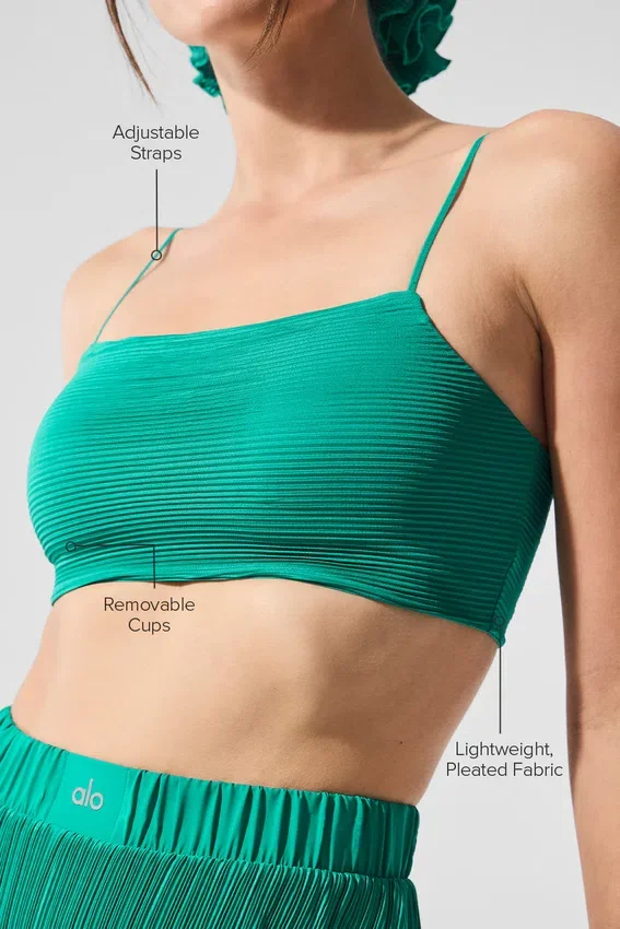 Reggiseno Micro Plisse Game on - Verde abete