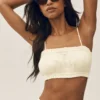 Reggiseno Riviera Bloomer in misto lino - Beige sabbia