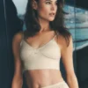 Reggiseno Riviera in misto lino - Beige sabbia
