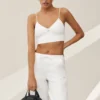 Reggiseno Riviera in misto lino - Bianco