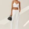 Reggiseno Riviera in misto lino - Bianco