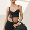 Reggiseno Riviera in misto lino - Nero
