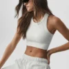 Reggiseno Seamless Delight a collo alto - Bianco melange