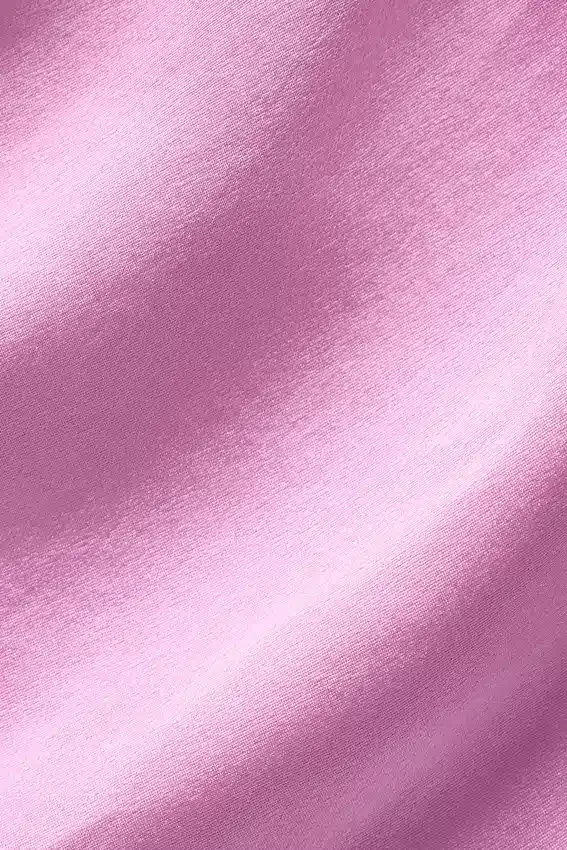 Camicia corta a maniche lunghe in seta lucente con bottoni - Rosa Candy Heart