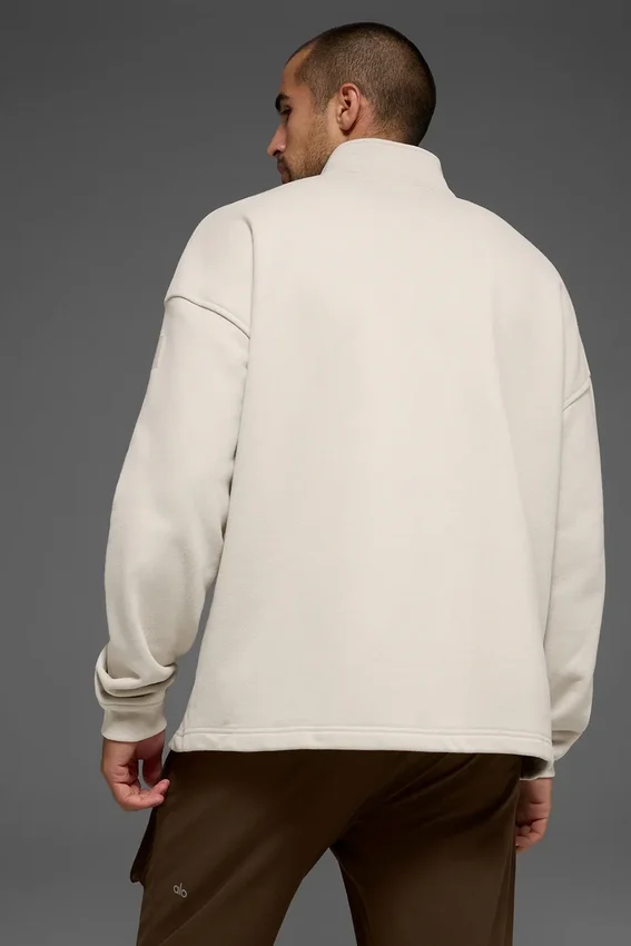 Renown Heavy Weight con zip a un quarto - Colore osso