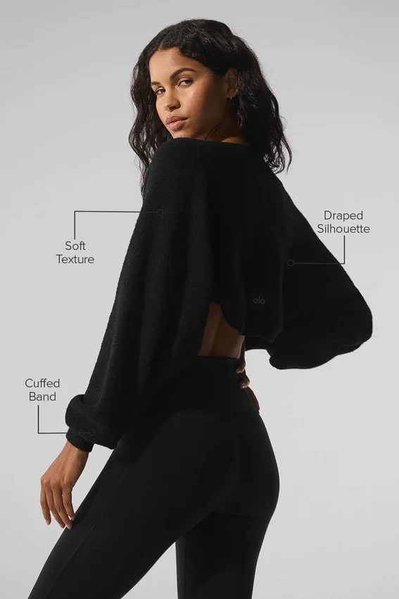 Scialle-maglione Snuggle up - Nero