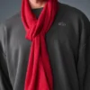 Sciarpa in cashmere con effetto brinato - Nastro rosso