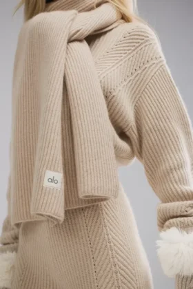 Sciarpa in cashmere Courchevel – Birch Heather