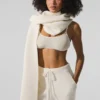 Sciarpa oversize in lana merino - Avorio
