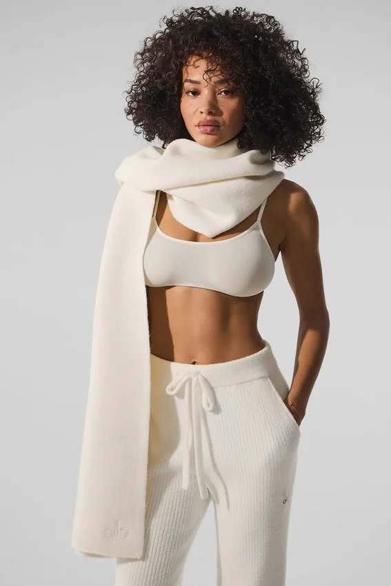 Sciarpa oversize in lana merino - Avorio