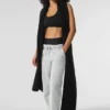 Sciarpa oversize in lana merino - Nero