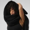 Sciarpa oversize in lana merino - Nero