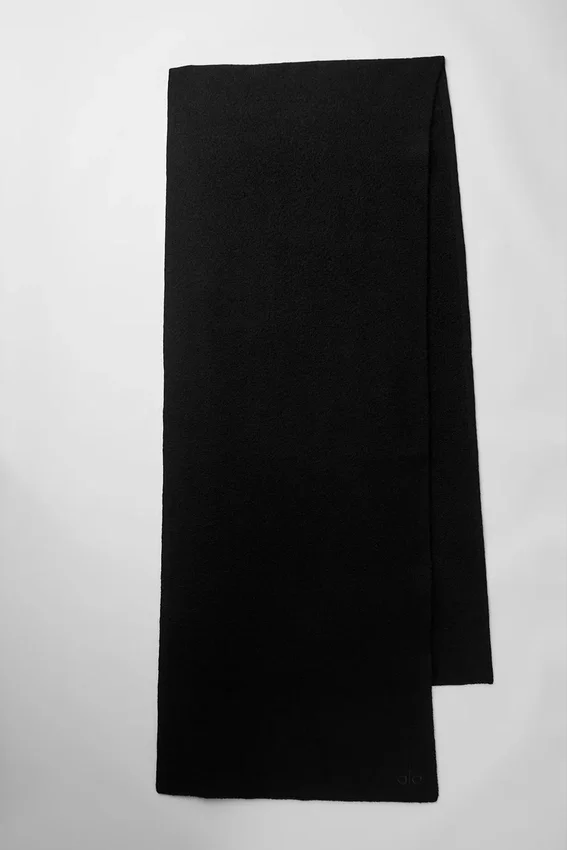 Sciarpa oversize in lana merino - Nero