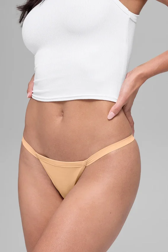 Tanga a laccio invisibile Airbrush - Champagne