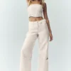 Top a corsetto Nightcap in misto lana - Café au lait