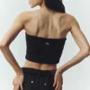 Top a corsetto Nightcap in misto lana - Nero