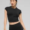 Top a maniche corte Alo Softsculpt Precision - Nero