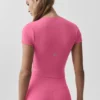 Top a maniche corte Alo Softsculpt Precision - Rosa Paradiso
