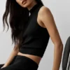 Top senza maniche in maglia tipo maglione Unwind - Nero