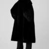 Trench oversize in pelliccia sintetica - Nero