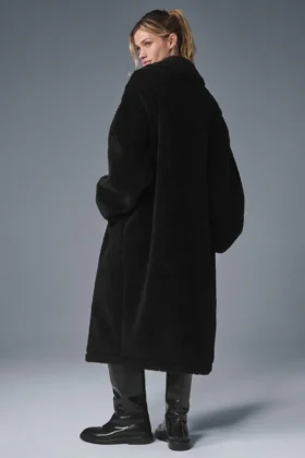 Trench oversize in sherpa – Nero