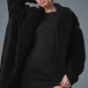 Trench oversize in sherpa - Nero