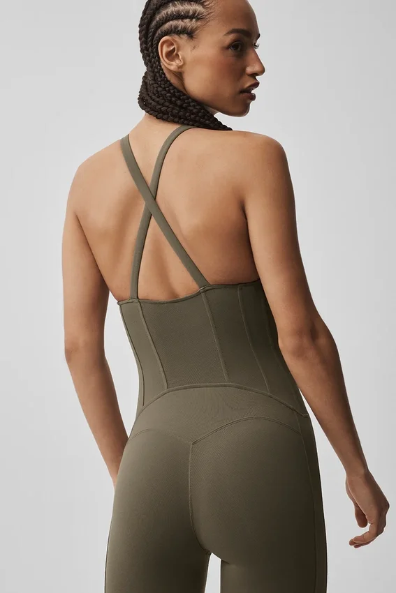 Tutina a corsetto Airbrush Sparks Fly - Olive Tree