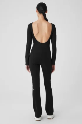 Tutina intera Alosoft Melody a zampa d’elefante – Nero