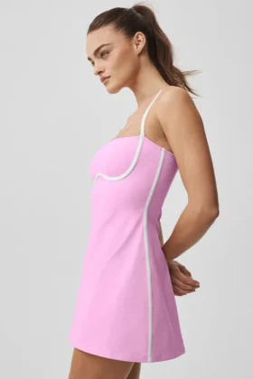 Vestito aerodinamico Airbrush – Rosa cuore caramella/Bianco