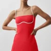 Vestito aerodinamico Airbrush - Rosso brillante/Bianco