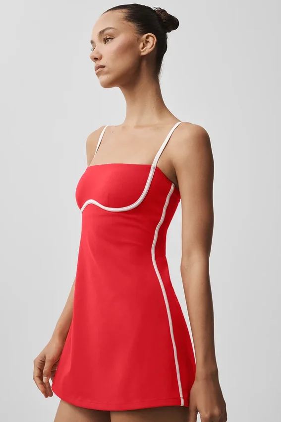 Vestito aerodinamico Airbrush - Rosso brillante/Bianco