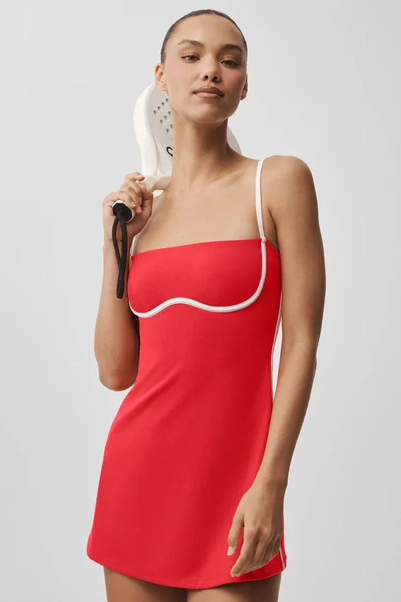 Vestito aerodinamico Airbrush - Rosso brillante/Bianco