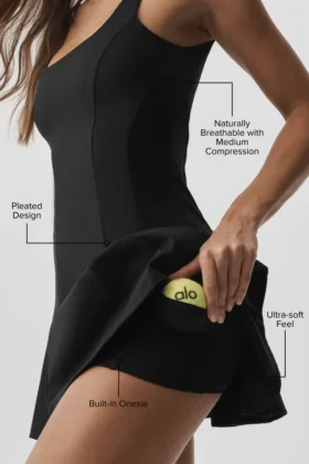 Vestito da tennis Alo Softsculpt Topspin – Nero