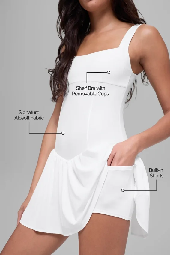 Vestito da tennis Alosoft Break Point - Bianco