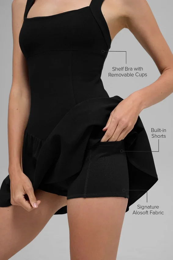 Vestito da tennis Alosoft Break Point - Nero