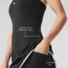 Vestito da tennis con scollo all’americana Alo Softsculpt - Nero/Bianco