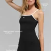Vestito Highline in maglia a coste - Nero/Bianco