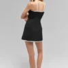Vestito Highline in maglia a coste - Nero/Bianco