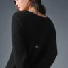Vestito in cashmere morbido a trama waffle - Nero