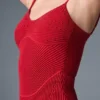 Vestito in maglia denim - Rosso intenso/Rosso intenso scuro
