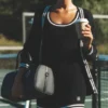 Vestito in maglia stile maglione da tennis club - Nero/Avorio