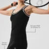 Vestito in maglia stile maglione da tennis club - Nero/Avorio