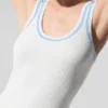 Vestito in maglia stile maglione Tennis Club - Bianco/Blu conchiglia