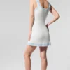 Vestito in maglia stile maglione Tennis Club - Bianco/Blu conchiglia